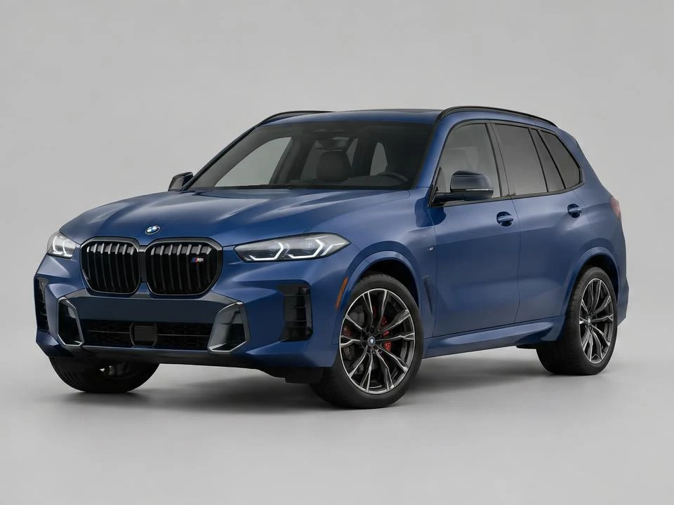 Generated illustration of a Blue 2026 BMW X5; not a photograph of the actual vehicle for sale