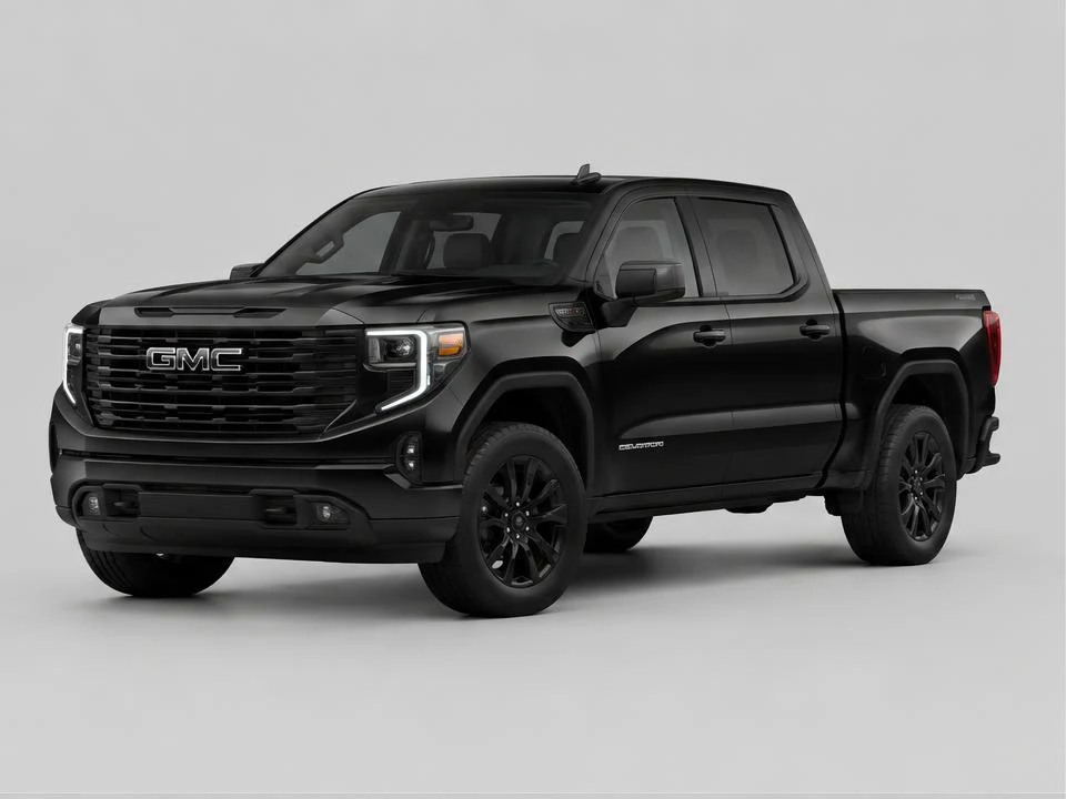 Generated illustration of a Black 2024 GMC Sierra 1500; not a photograph of the actual vehicle for sale