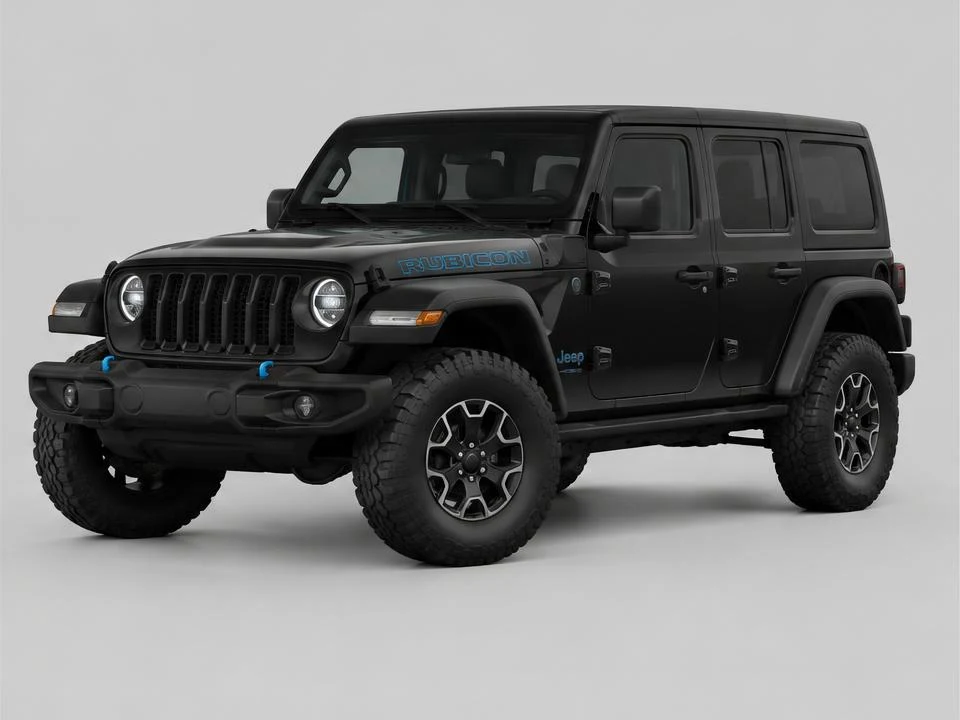 Generated illustration of a Black 2022 Jeep Wrangler; not a photograph of the actual vehicle for sale