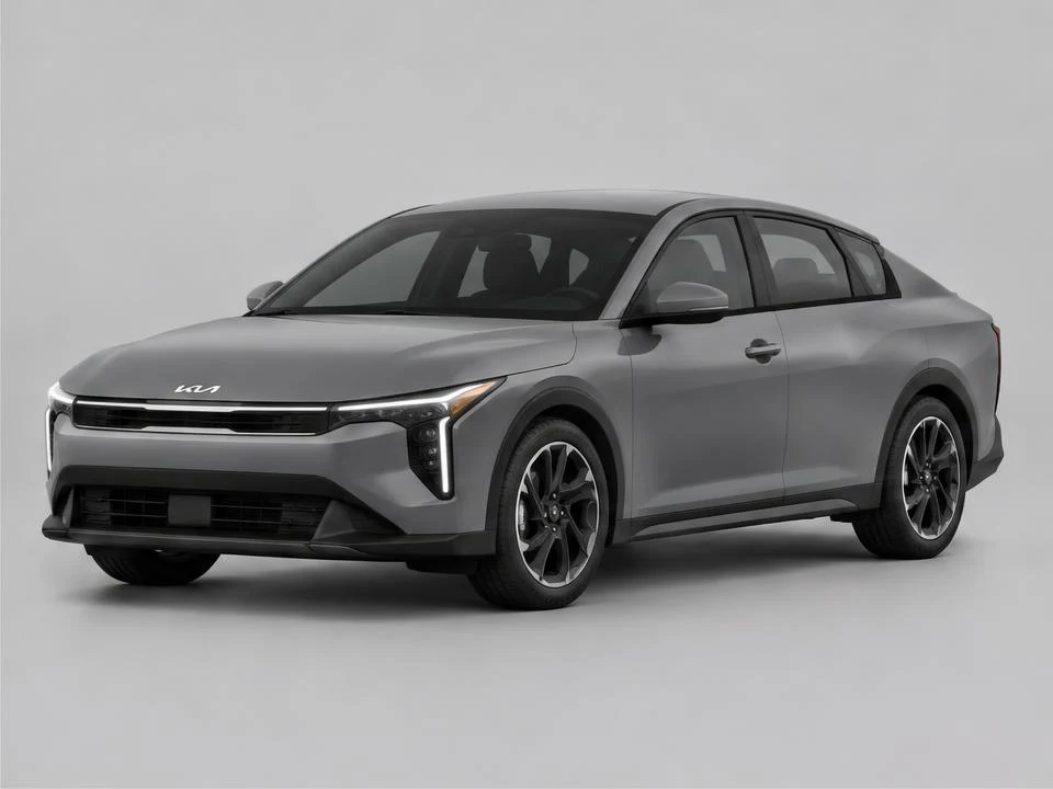 Generated illustration of a Gray 2025 Kia K4; not a photograph of the actual vehicle for sale