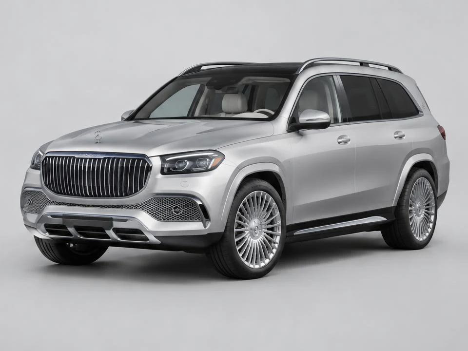 Generated illustration of a Silver 2026 Mercedes-Benz Mercedes-Maybach GLS 600; not a photograph of the actual vehicle for sale