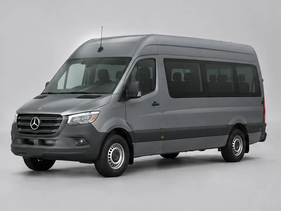Generated illustration of a Gray 2021 Mercedes-Benz Sprinter 4500; not a photograph of the actual vehicle for sale