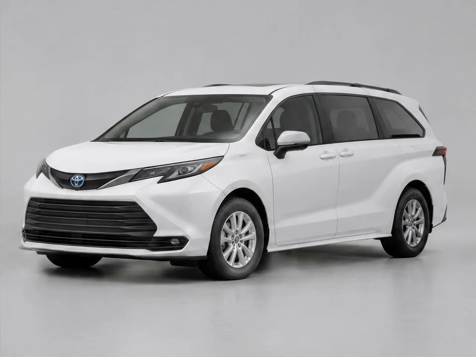 Generated illustration of a White 2024 Toyota Sienna; not a photograph of the actual vehicle for sale